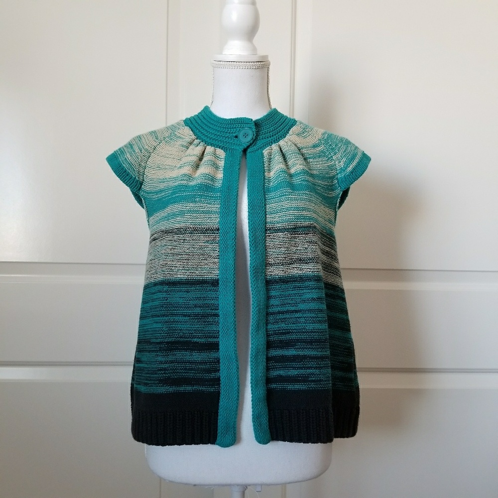 Westbound Womens Sz S Short Sleeve Ombre Cardigan
